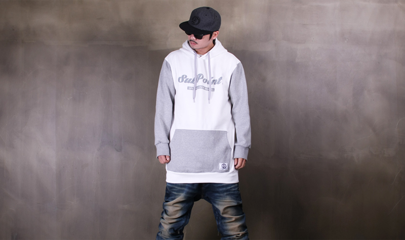 13/14 SUBPOINT Basic Styled Hoodie(Ivory/Gray) 