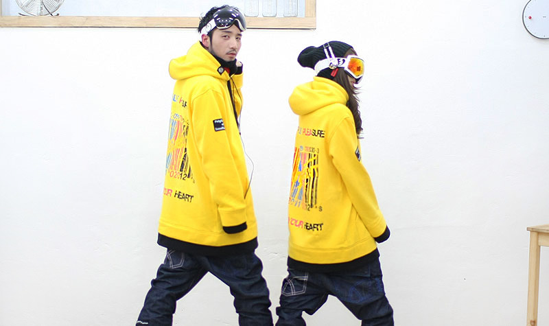 11/12 SUBPOINT Layered Styled Hoodie(Yellow/Black)
