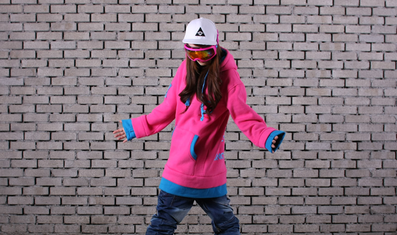 1213 SUBPOINT Layered Styled Hoodie(Pink/Blue)